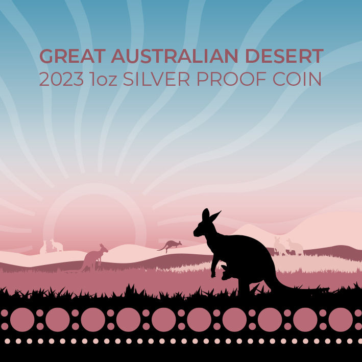 Miniaturbild: GREAT AUSTRALIAN DESERT 1 Oz Silver Coin 1$ Niue 2023