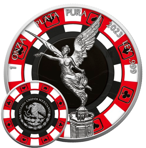 Thumbnail: 2023 Mexico Libertad Poker Chip Edition 1 oz Silver Coin