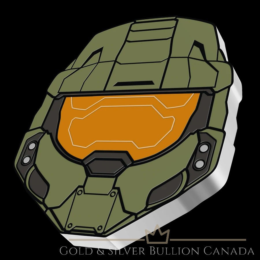 Thumbnail: HALO MASTER CHIEF HELMET – Chibi - 2021 1 oz Pure Silver  Coin – Niue – NZ Mint