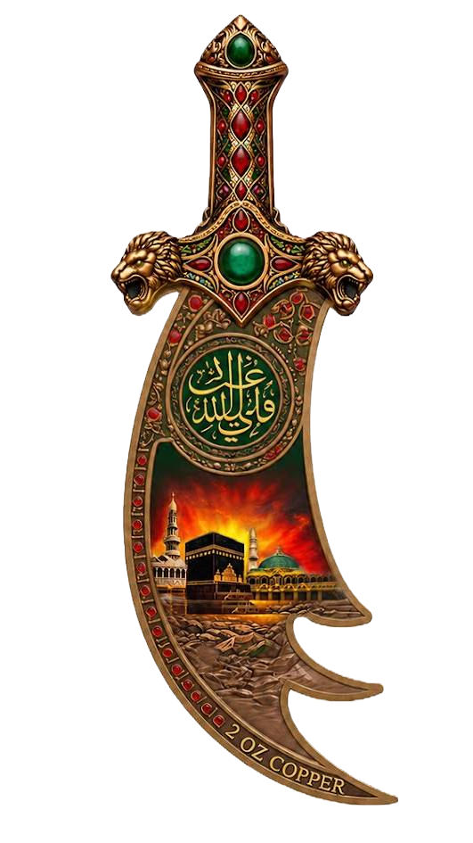 Thumbnail: The Sword of Zulfiqar - The Spine Splitter 2 oz .999 Copper Medal