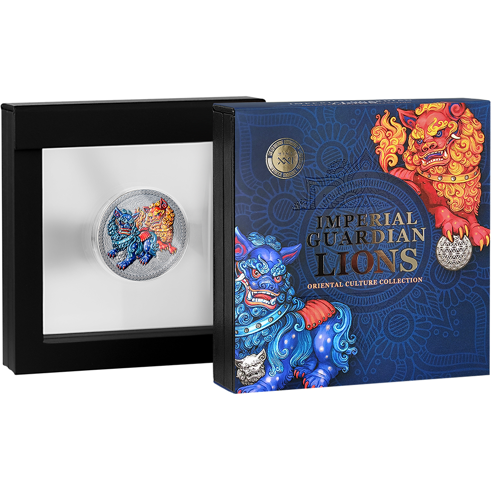 Thumbnail: IMPERIAL GUARDIAN LIONS Oriental Culture Silver Coin 10 Cedis Ghana 2024