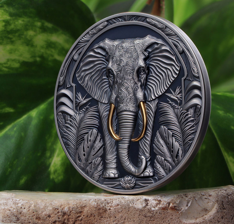 ELEPHANT - Save the Powers 2oz .999 High Relief Silver $5 Niue 2024