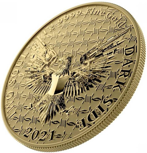 THE LIBERATOR 2021 TWO SOUL 1 Gram .9999 Fine Gold Round – Dark