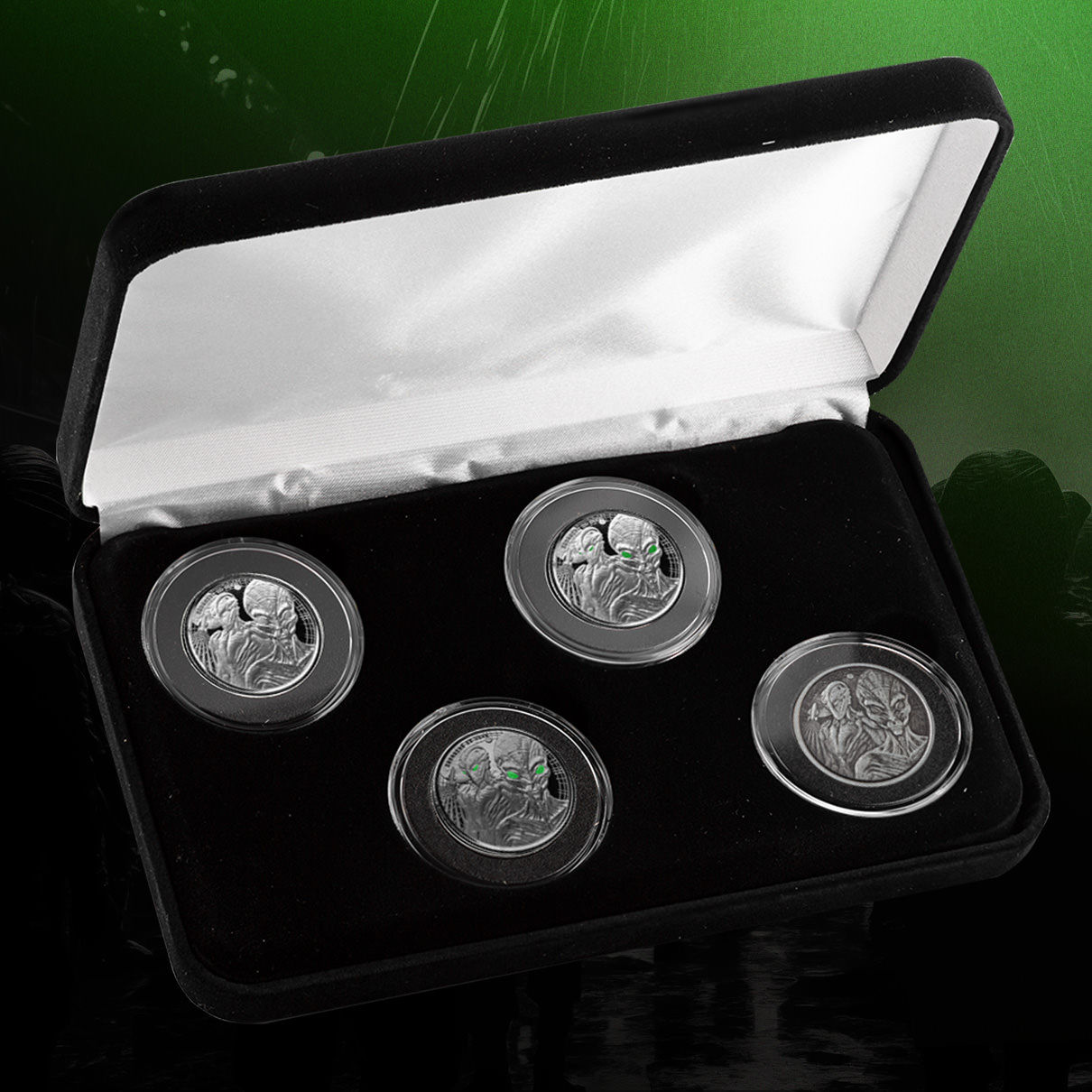 2023 Ghana Alien 4 x 1/2 oz Silver Coin Set