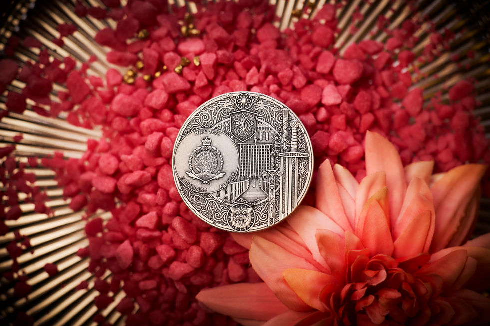 Miniatura: Season of Storms - The Witcher Book Series 2oz High Relief Silver - $5 Niue 2025