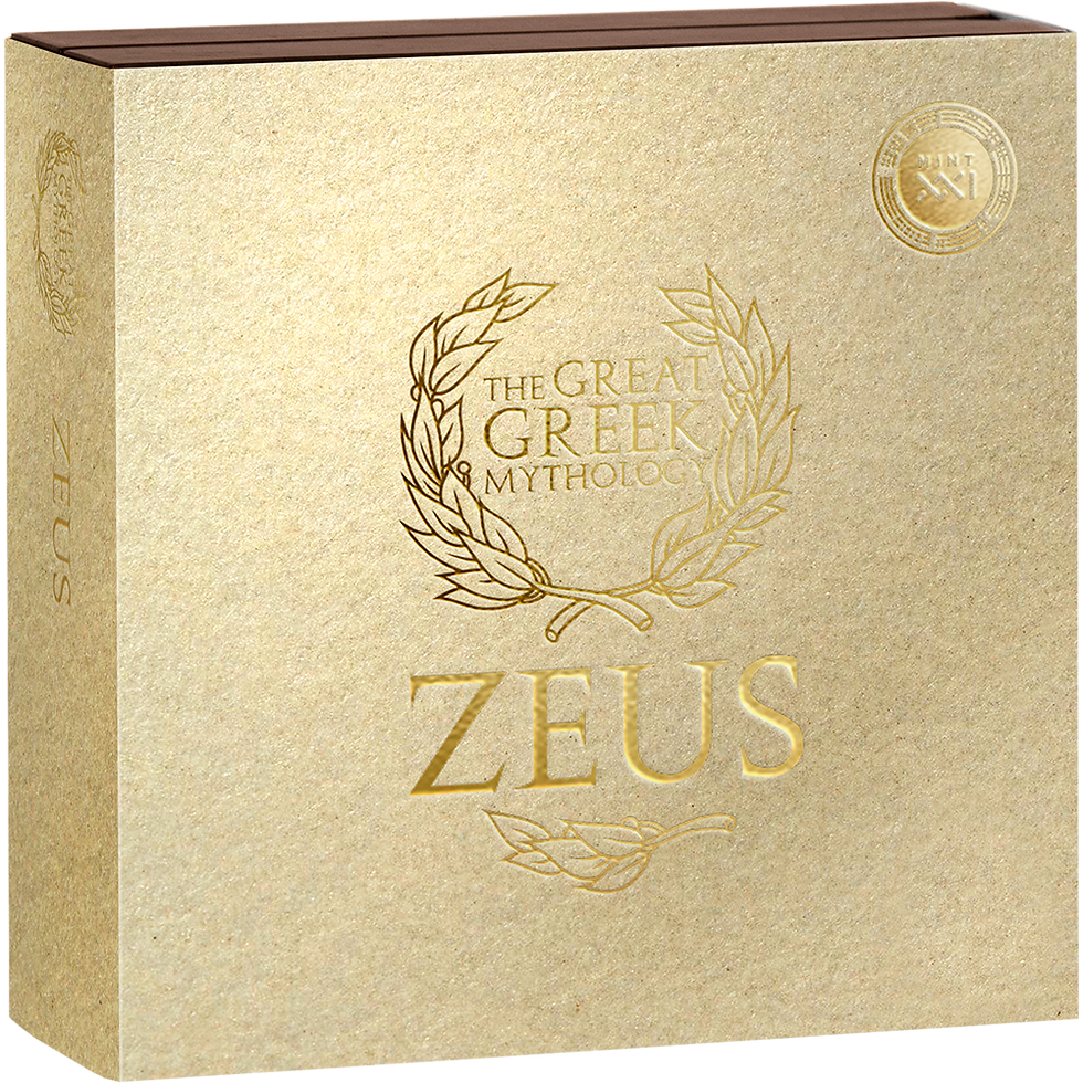 Miniaturbild: Zeus The Great Greek Mythology 3 oz Antique finish Silver Coin Cameroon 2025