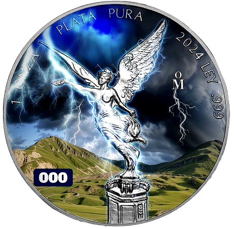 Miniature : Natural Disasters #3 Hurricane Libertad 1 Oz .999 Silver Coin Mexico 2024