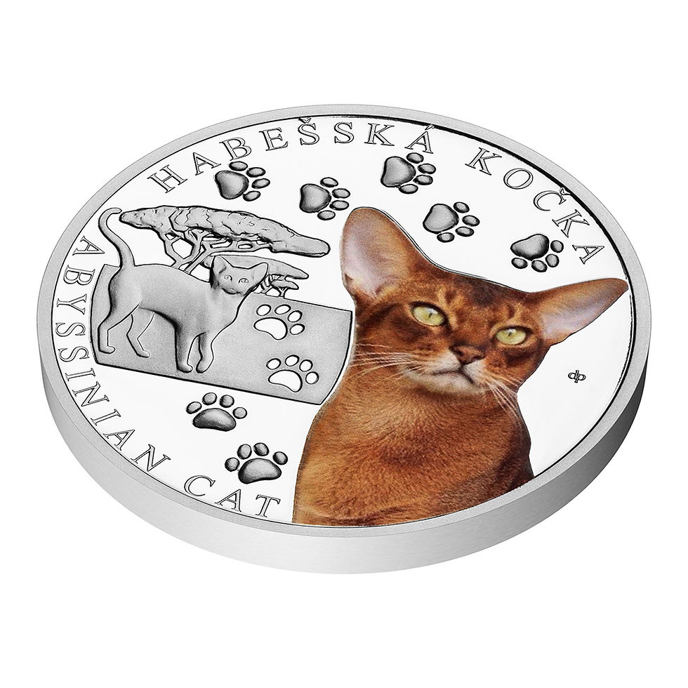 Miniatura: Abyssinian Cat: Cat Breeds Series - 1 Oz .999 Silver Coin - 1$ Niue 2026