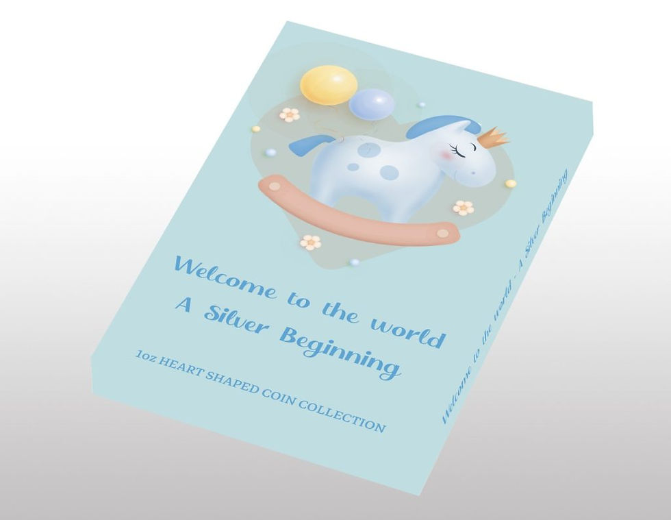 Thumbnail: Baby Boy: New Born Heart series - 1oz .999 Silver Coin - 1000Franc Cameroon 2026