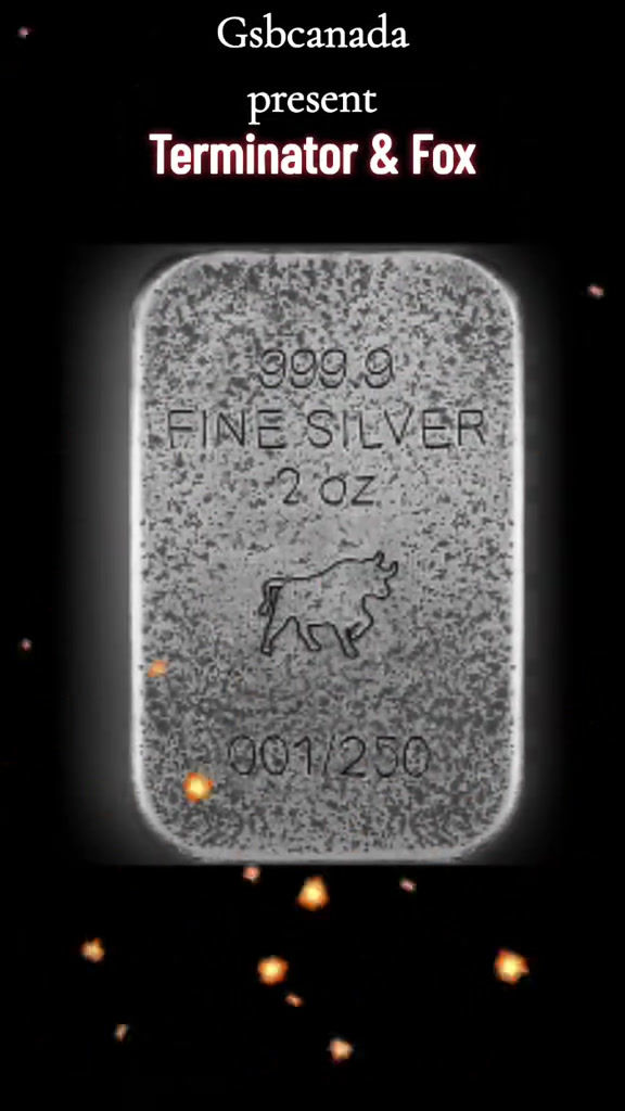 Miniatura: Terminator & Fox by Asturmint 2 oz 999.9 silver cast bar