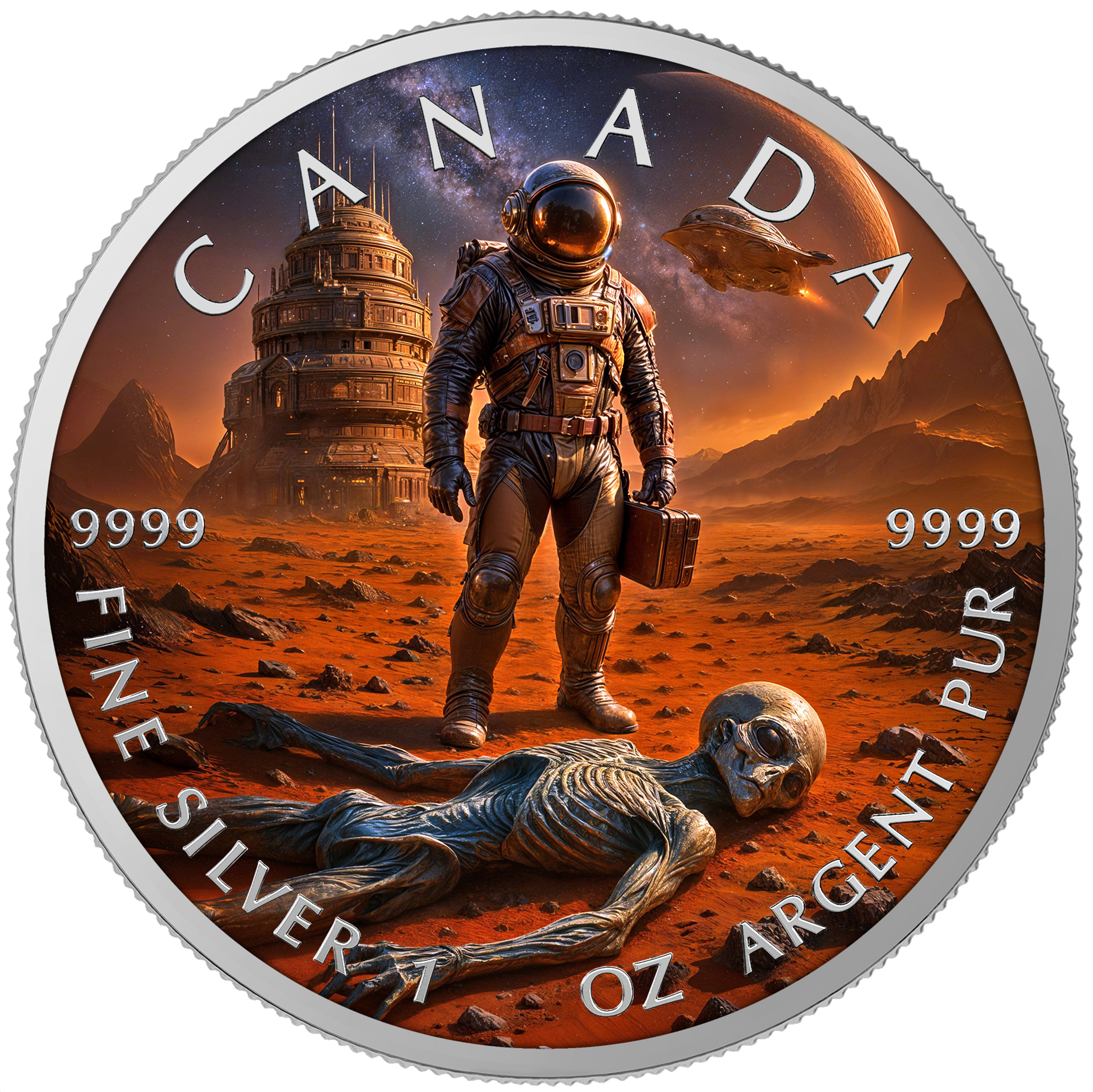 Dead Planet - 1 Oz 999.9 Silver Coin 5$ Canada 2025