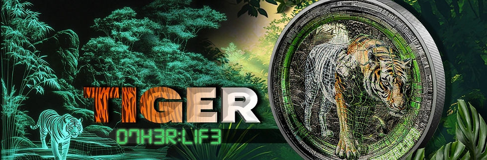 Thumbnail: TIGER Other Life 3 Oz Silver Coin 20$ Cook Islands 2025