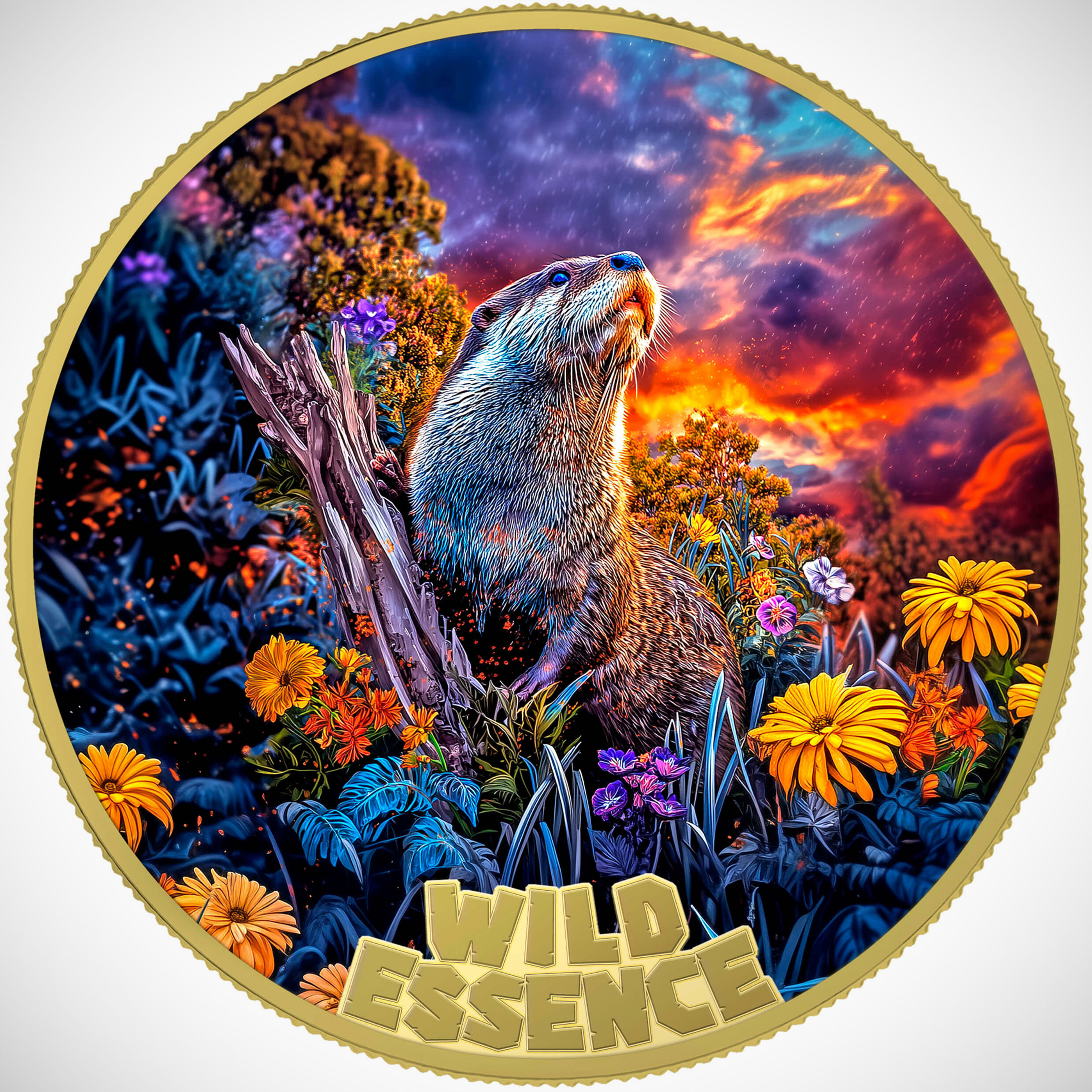 Otter: Wild Essence - The Mammal Collection - 1oz .999 Gold Glided Liberia 2026