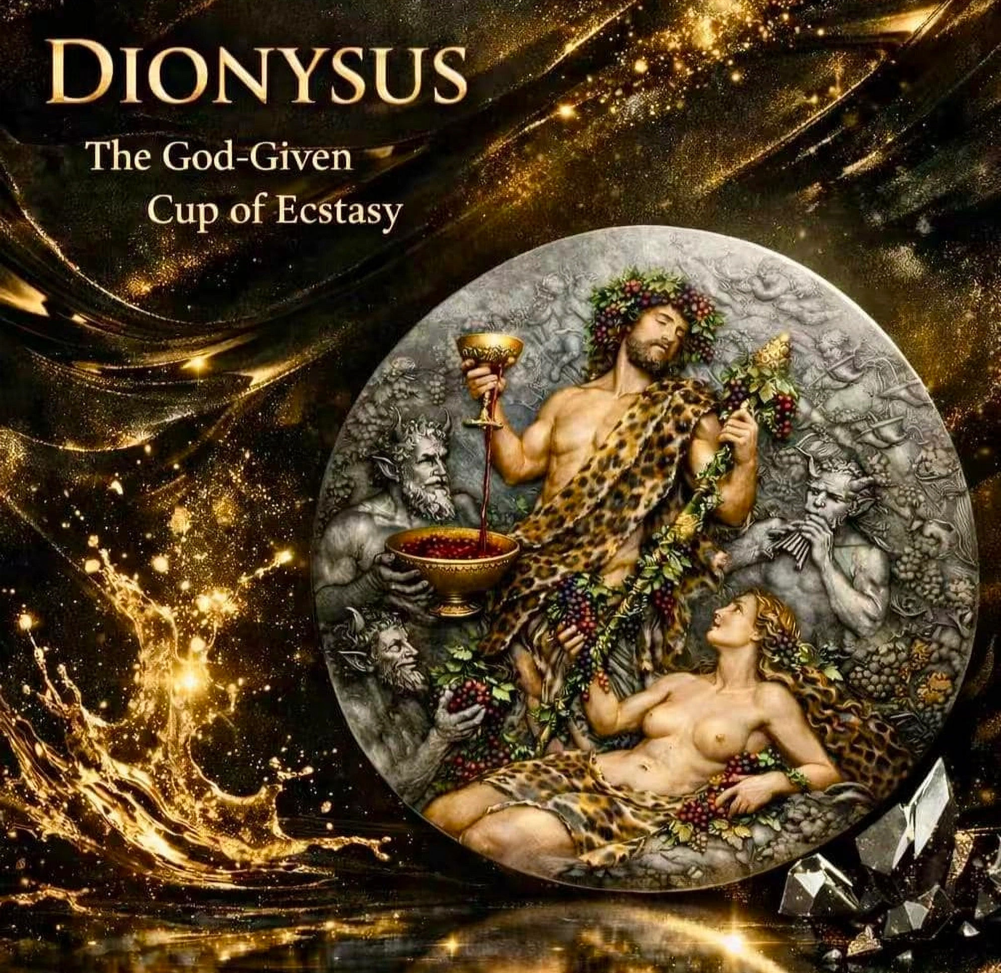 DIONYSUS God Given Cup of Ecstasy 2 Oz Silver Coin 2000 Francs Cameroon 2026