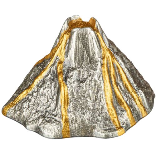 Miniatura: VOLCANO 5 Oz Silver Coin 50 Vatu Vanuatu 2023