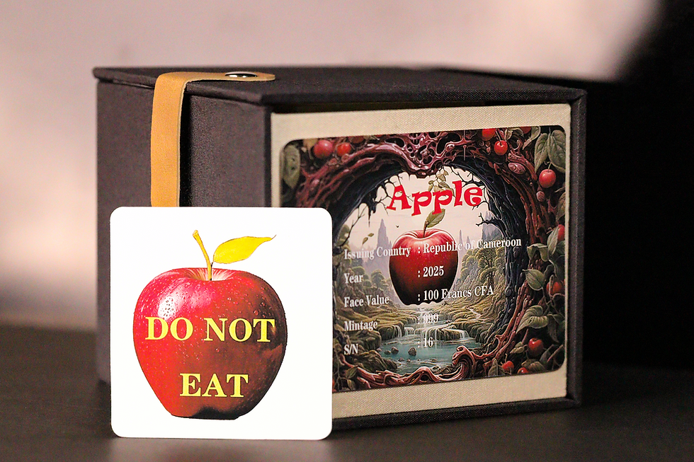 Miniatura: Apple Illusion 3D Copper medal 100 Francs CFA Cameroon 2025