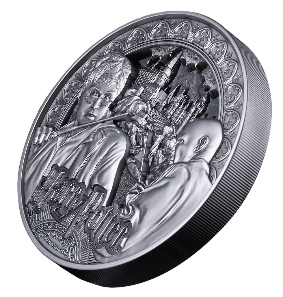 Miniatura: Harry vs. Voldemort 1 Kilo High Relief Multiple Layer Silver Coin $20 Samoa 2024
