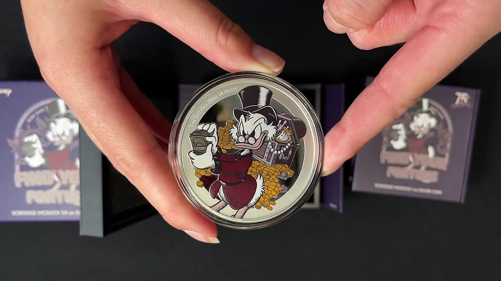 Miniatura: Scrooge McDuck 1 Oz .999 Silver 75th Anniversary Niue 2022