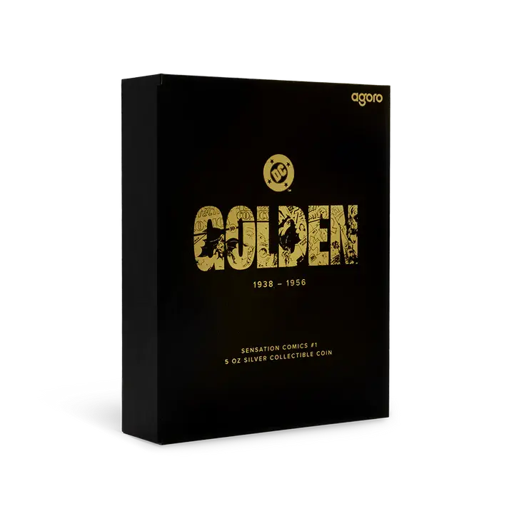 Miniature : DC  Golden Age - Sensation Comics #1 - 5 oz Silver Gold Gilded $10 Niue 2025