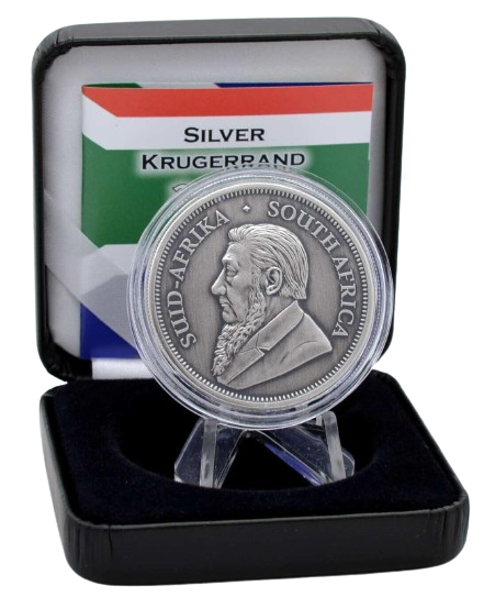 Miniature : AFRICA LANDSCAPE Krugerrand 1 Oz Silver Coin 1 Rand South Africa 2023