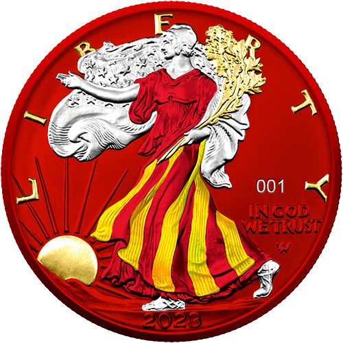 Space Metals IV: 2023 American Eagle 1 oz .999 Silver RED