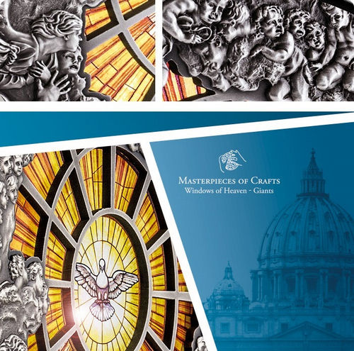 Miniature : SAINT PETER BASILICA Windows of Heaven Giants 10 Oz Silver 40$ Cook Islands 2016