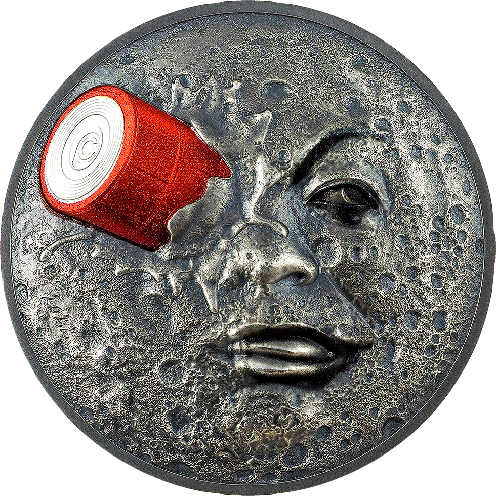 Miniatura: TRIP TO THE MOON 120th Anniversary 2 Oz Silver Coin 10$ Palau 2022