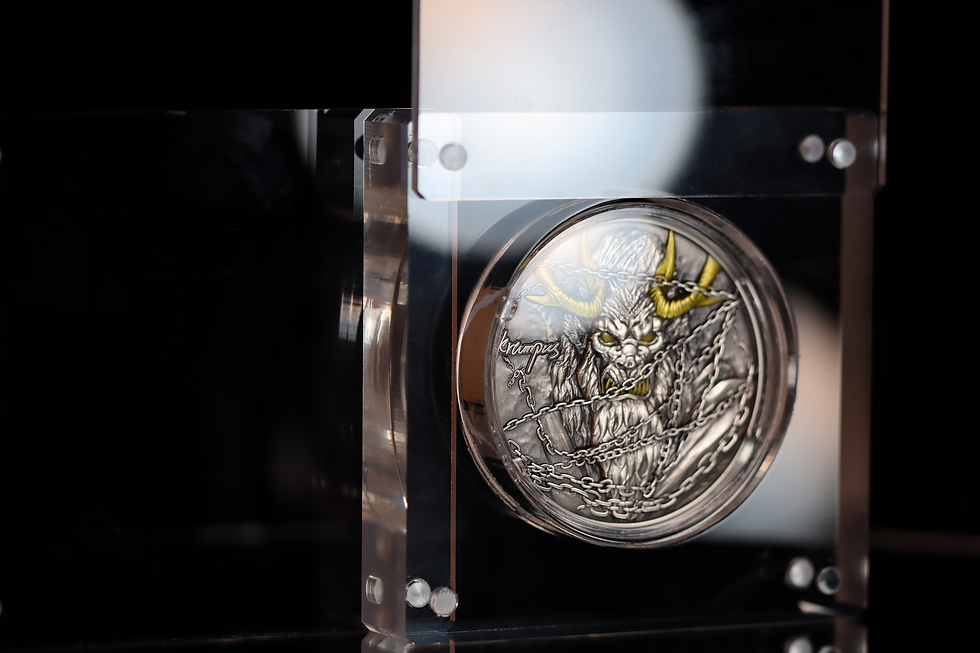 Miniatura: Krampus 3oz .999 High Relief Silver Coin 3000 Francs CFA Gabon 2025