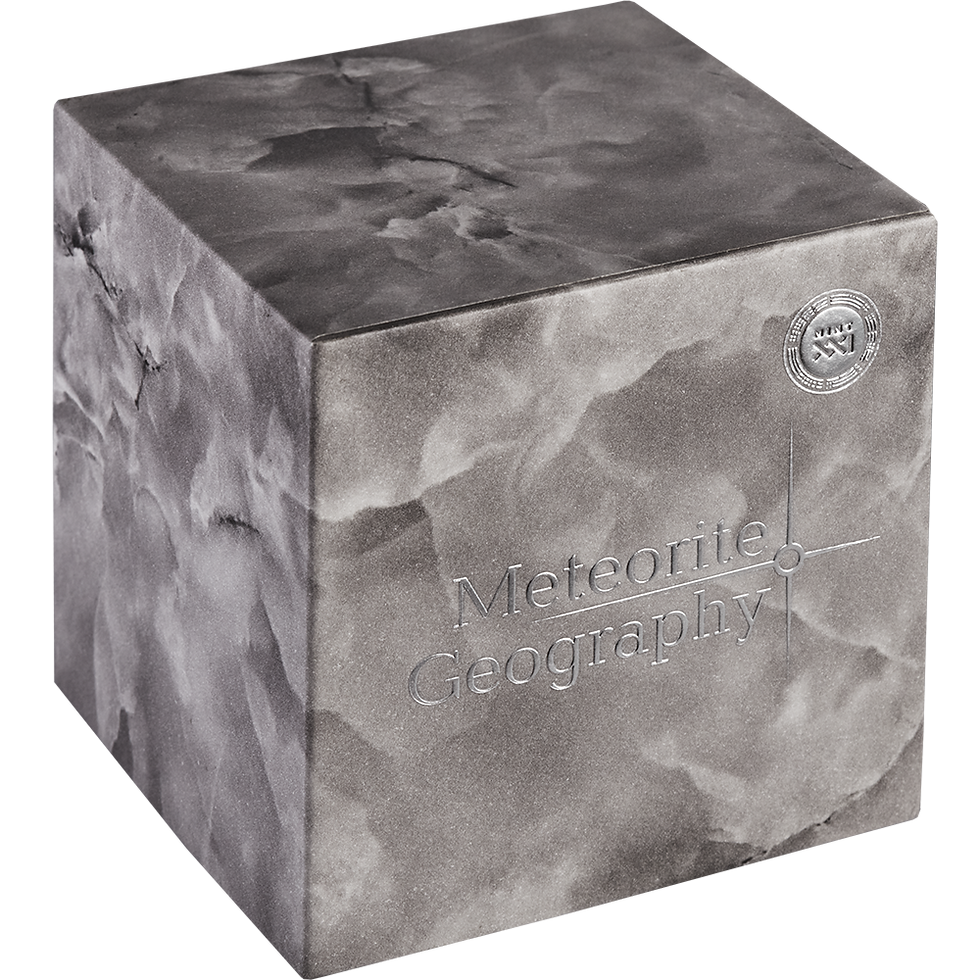 Miniatura: NANTAN Meteorite Geography 50g Silver Coin 2000 Francs CFA Cameroon 2022