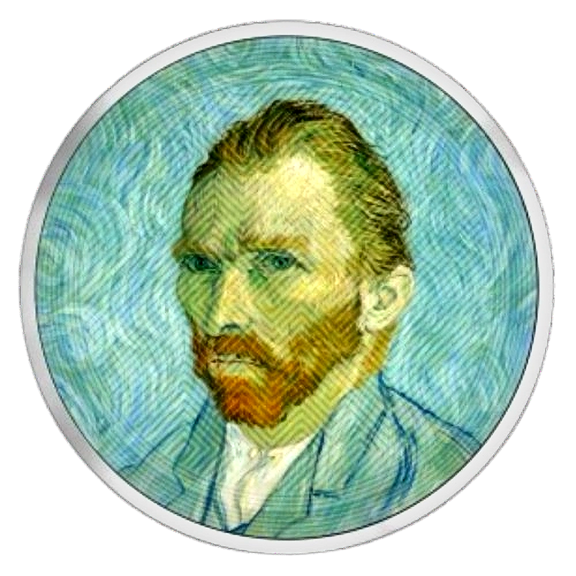 2024 1 oz Tokelau Icon Van Gogh Colorized Silver Coin