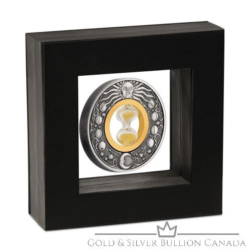 Thumbnail: HOURGLASS – 2021 2 oz Pure Silver Antiqued Coin – Tuvalu – Perth Mint