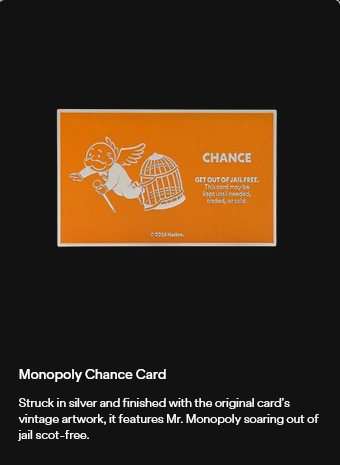 Thumbnail: Monopoly - Get Out of Jail Free 1 oz Silver Collectible Coin 1$ Niue 2026