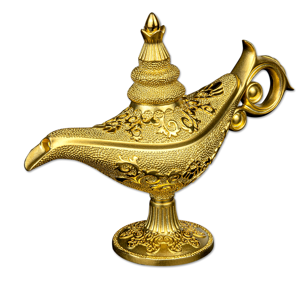 Miniatura: ALADDIN'S MAGICAL LAMP 5oz .999 Silver Djibouti 2023