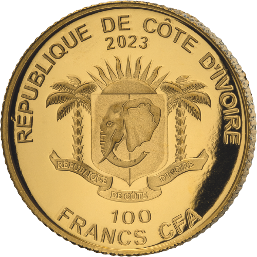 Miniatura: 2023 Ivory Coast Eagle Signature Edition 2 x 1g Gold Coin Set