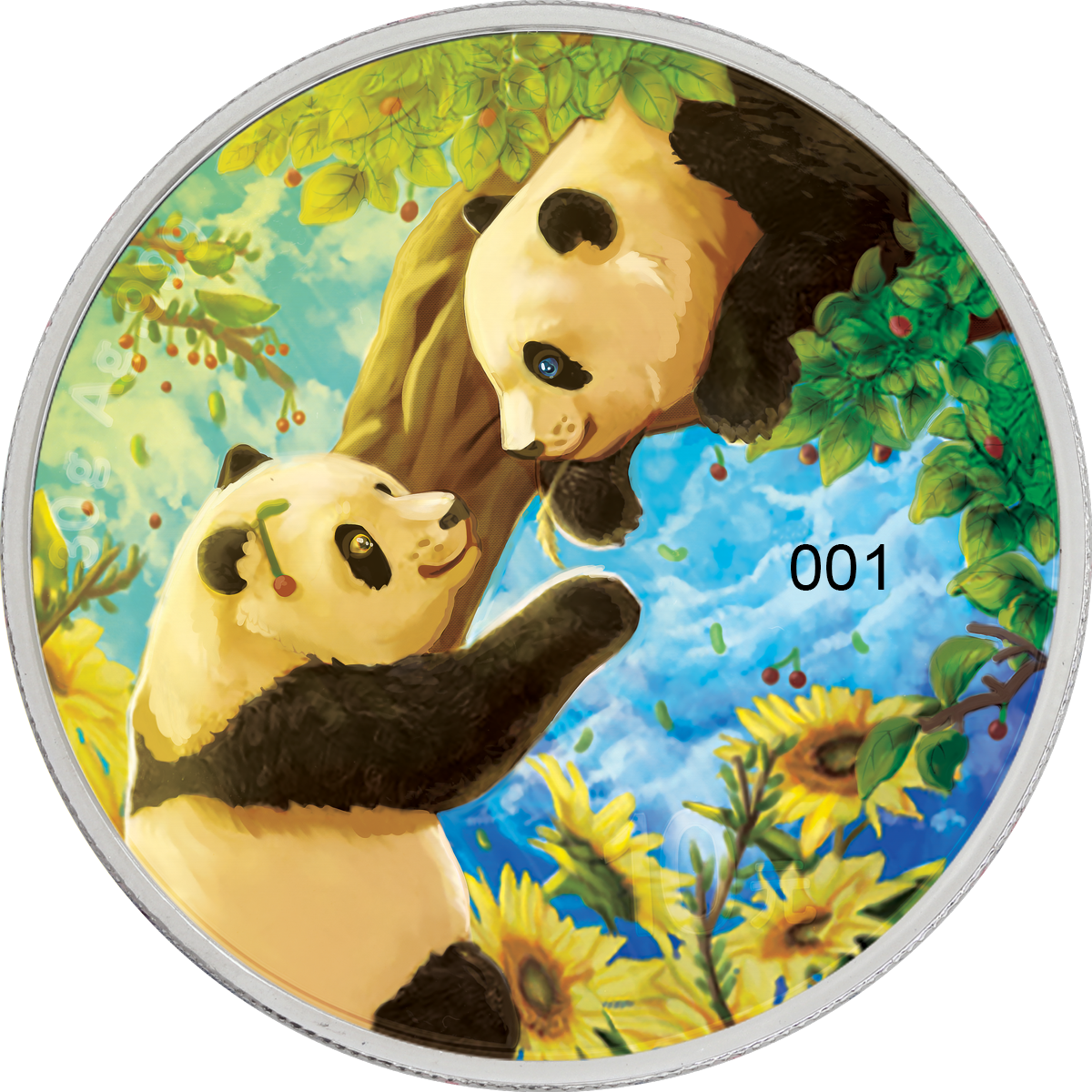 China Panda 2023 30g Silver Four Seasons: Summer colored coin