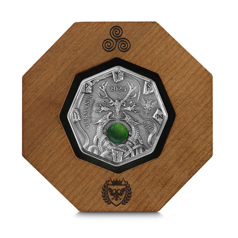 Miniatura: Witchcraft Seeress Ritual 2 Oz Silver BU Ultra High Relief Coin Germania 2023