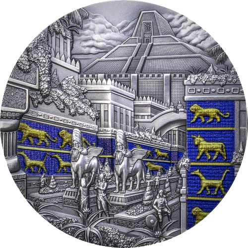 Miniaturbild: BABYLON – LOST CIVILIZATIONS – 2021 $10 2 oz Reinsilber Hochreliefmünze – Pala