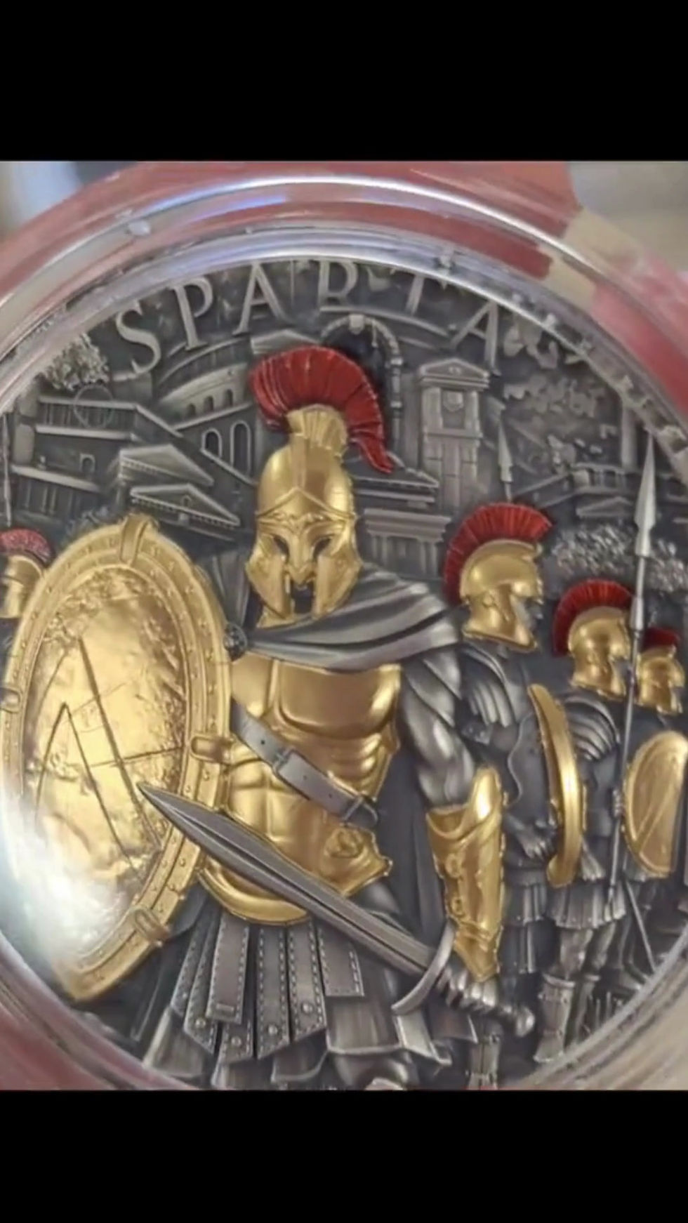 Miniature : SPARTA 2 Oz High Relief Silver Coin 2000 Francs Cameroon 2023