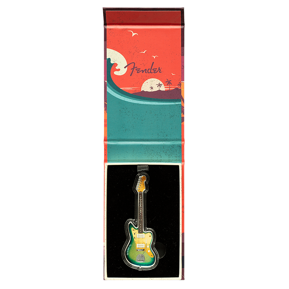 Miniatura: 2024 Solomon Islands Fender Jazzmaster Guitar 1 oz Silver Coin