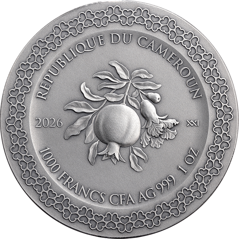 Miniatura: Eternal Love - Celestial Beauty 1 oz Antiqued Silver Coin Cameroon 2026