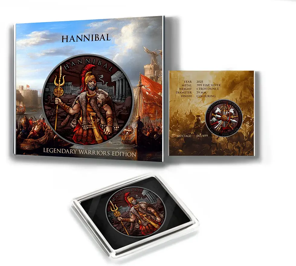 Miniatura: HANNIBAL Victorious Edition - Legendary Warriors 1 Oz Silver Medal