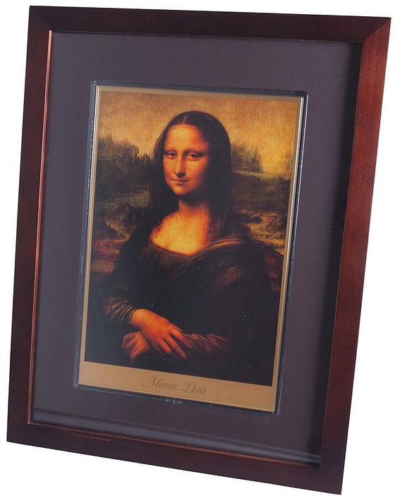 Mona Lisa - 1/10oz Gold Coin in Wooden Frame - 10000 Francs CFA