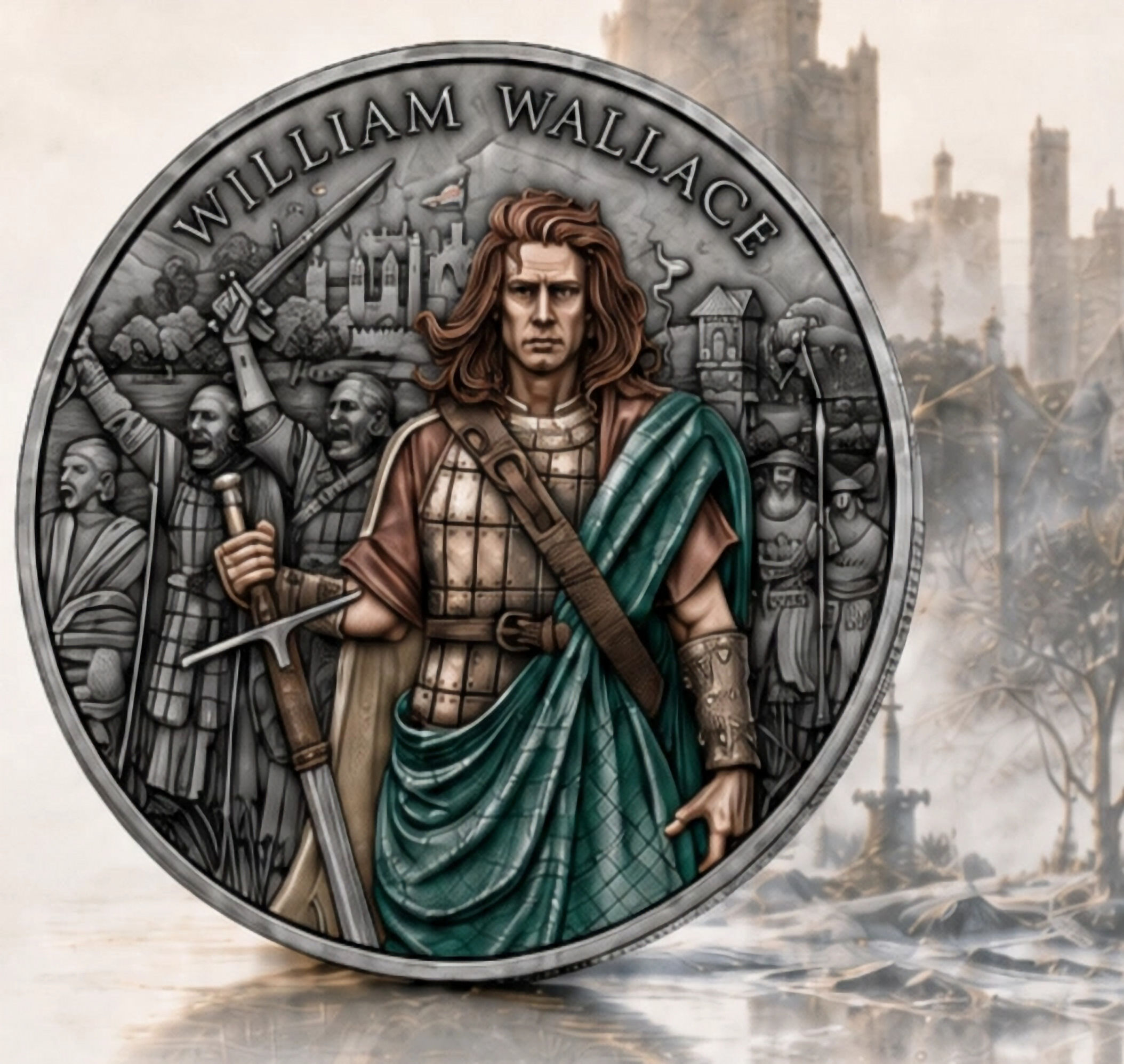 William Wallace: Legendary Warriors Series 1 Oz Silver Medal 2026