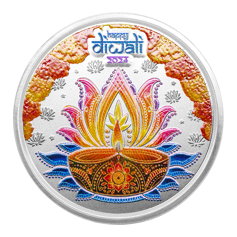 Miniaturbild: 2024 Diwali 1oz .999 Silver Round