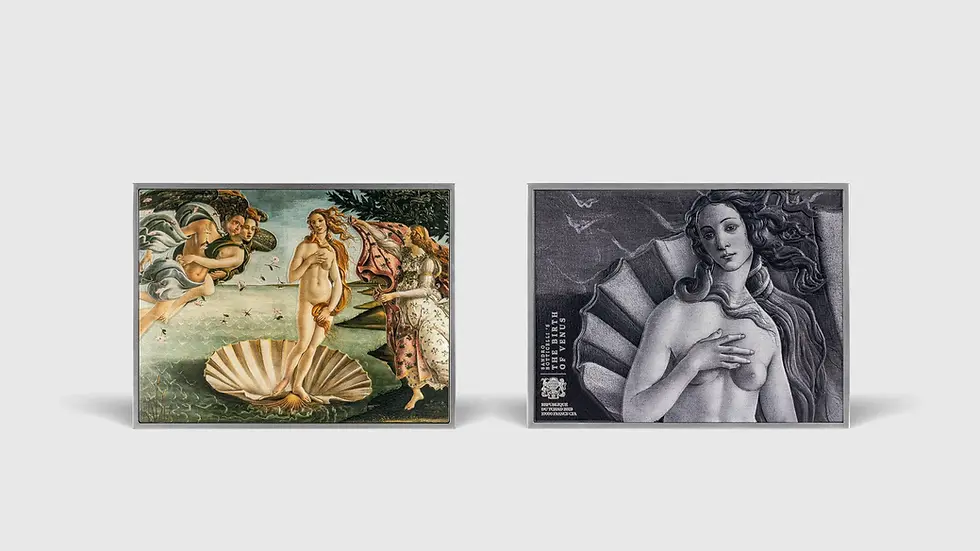 Miniaturbild: The Birth of Venus by Sandro Botticelli 2 oz 999 Fine Silver Coin - Chad 2023