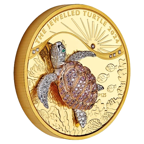 Miniaturbild: The Jewelled Turtle - 10oz Gold Proof Coin $2500 Australia 2024