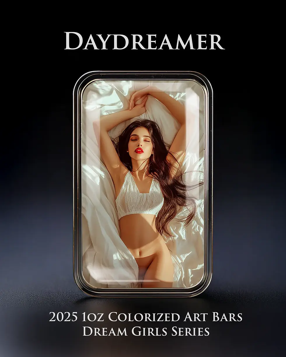 Miniatura: 2025 Colorized 1oz .999 Silver Art Bar Dream Girl Series "DayDreamer"