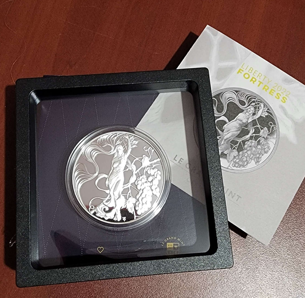 Miniatura: LIBERTY Fortress 2 Oz Silver Coin 5$ Niue 2022