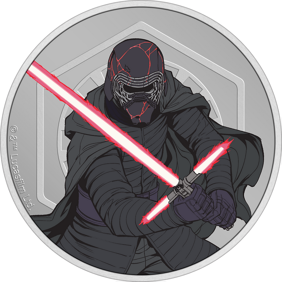 Miniatura: Star Wars Rey VS Kylo Ren 1oz .999 Silver Medallion 2025