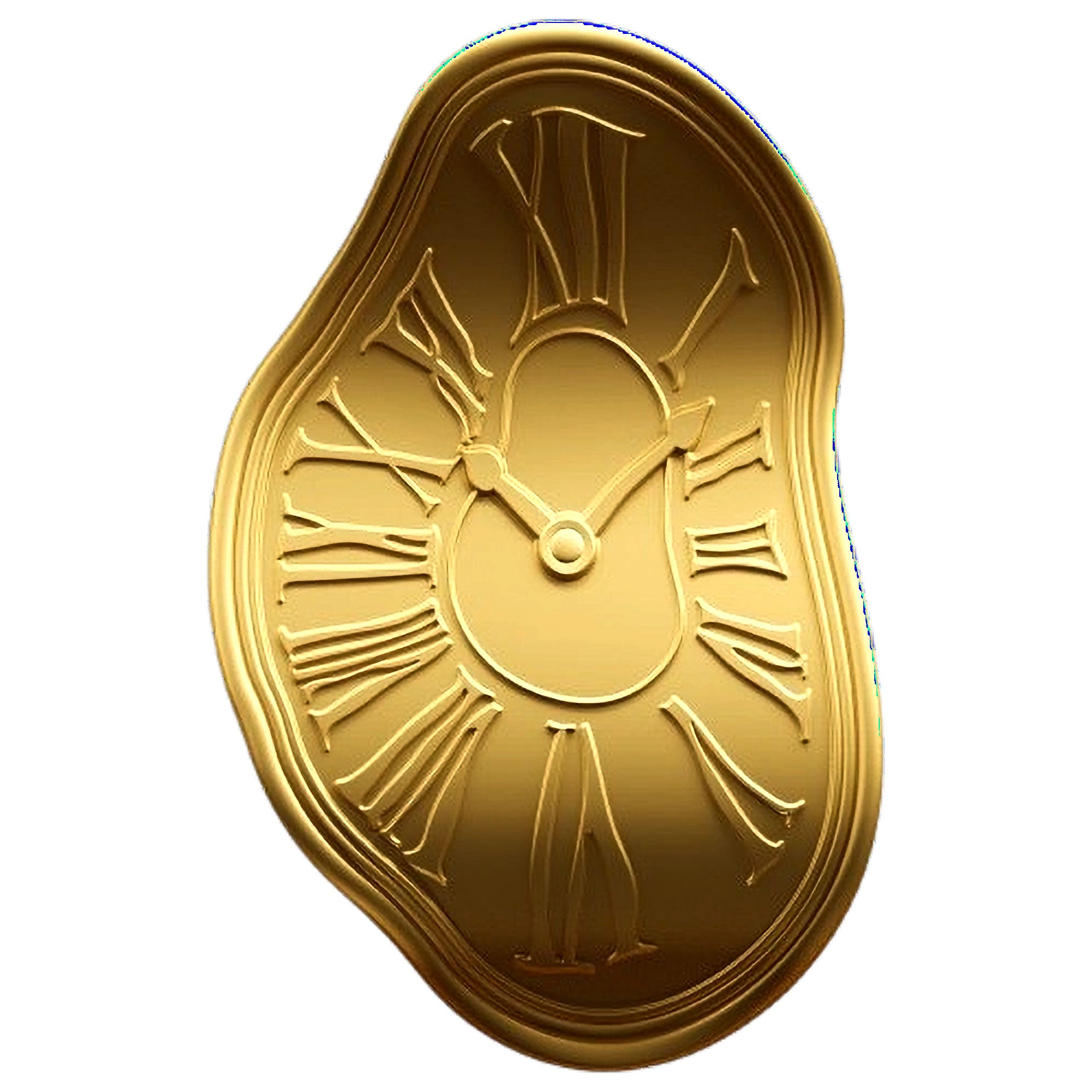 SALVADOR DALI: The melting clock coin - 1.5oz .999 Gold Glided Silver $2 Niue